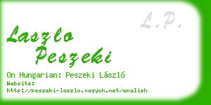 laszlo peszeki business card